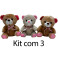 Kit: 4 Ursos de Laço