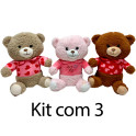 Kit: 3 Ursos Apaixonados