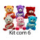 Kit: 6 Ursos Coração