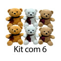 Kit: 4 Ursos Com Cachecol