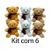 Kit: 4 Ursos Com Cachecol