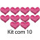 Kit: 10 Corações P Mãe