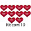 Kit: 10 Cora&ccedil;&otilde;es P Vermelhos