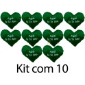 Kit: 10 Cora&ccedil;&otilde;es P Azul Pai