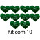 Kit: 10 Corações P Azul Pai