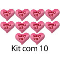Kit: 10 Cora&ccedil;&otilde;es M Rosa