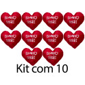 Kit: 10 Cora&ccedil;&otilde;es Vermelho G