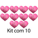 Kit: 10 Cora&ccedil;&otilde;es Rosa G
