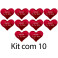 Kit: 10 Corações P Mãe