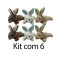 Kit- 3 Coelho com laço