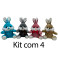 Kit - 6 Coelho com laço