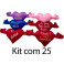 Kit: 25 Corações M com Braço (Mix de Cores)