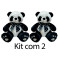 Urso panda kit com 2
