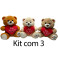 Kit: 3 Urso Foffys G