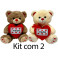 Kit: 3 Ursos Coração