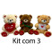 Urso apaixonado te amo kit com 3