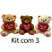 Kit: 3 Urso Com Coração