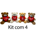 Kit: 4 Urso Apaixonado