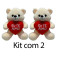 Kit: 4 Ursos Coração