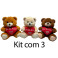 Kit: 3 Urso Com Coração