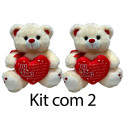 Kit: 2 Ursos Cora&ccedil;&atilde;o 