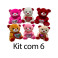Kit: 6 Ursos e Corações