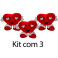 Kit: 3 Corações com Pé M