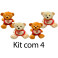Kit: 4 Ursos Coração