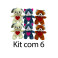 Kit: 6 Animais Com Laço